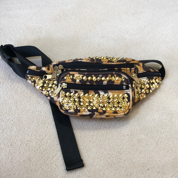 Joyrich Handbags - Joyrich studded leopard Fanny pack